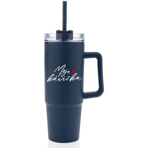 Giftela MOJE KAVIČKA - modrý cestovný termohrnček s priehľadným viečkom 900 ml Giftela MOJE KAVIČKA - modrý cestovný termohrnček s priehľadným viečkom 900 ml