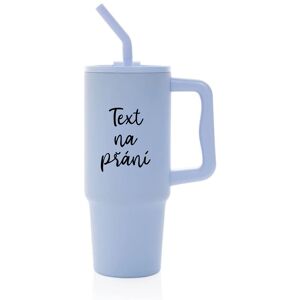 Giftela TEXT NA ŽIADOSŤ - svetlomodrý cestovný termohrnček 900 ml Giftela TEXT NA ŽIADOSŤ - svetlomodrý cestovný termohrnček 900 ml
