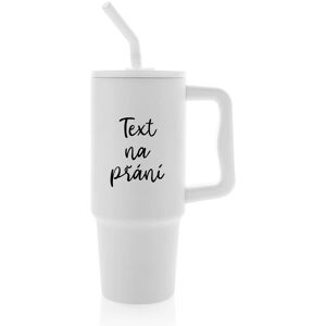 Giftela TEXT NA ŽIADOSŤ - biely cestovný termohrnček 900 ml Giftela TEXT NA ŽIADOSŤ - biely cestovný termohrnček 900 ml