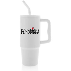 Giftela POHODINDA - biela cestovná termoska s farebným viečkom 900 ml Giftela POHODINDA - biela cestovná termoska s farebným viečkom 900 ml