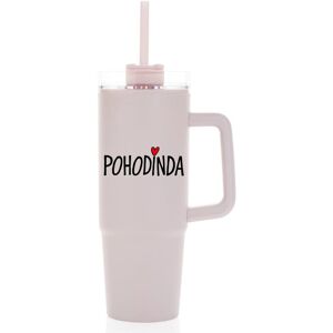 Giftela POHODINDA - ružová cestovná termoska s priehľadným viečkom 900 ml Giftela POHODINDA - ružová cestovná termoska s priehľadným viečkom 900 ml