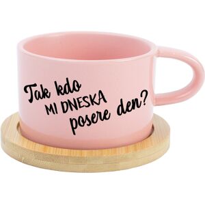 Giftela SO WHO WILL SAVE MY DAY TODAY? - ružový hrnček s makrónkou 200 ml Giftela SO WHO WILL SAVE MY DAY TODAY? - ružový hrnček s makrónkou 200 ml