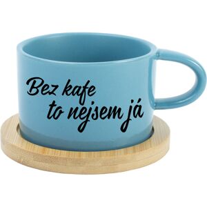 Giftela BEZ KÁVY TO NIE SOM JA - modrý hrnček s makrónkou 200 ml Giftela BEZ KÁVY TO NIE SOM JA - modrý hrnček s makrónkou 200 ml