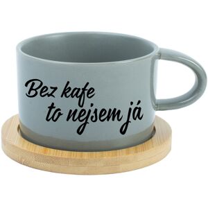 Giftela BEZ KÁVY TO NIE SOM JA - sivý hrnček makrónka 200 ml Giftela BEZ KÁVY TO NIE SOM JA - sivý hrnček makrónka 200 ml