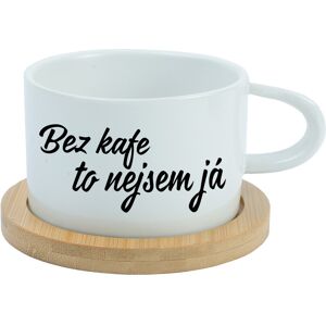 Giftela BEZ KÁVY TO NIE SOM JA - biely hrnček s makrónkou 200 ml Giftela BEZ KÁVY TO NIE SOM JA - biely hrnček s makrónkou 200 ml