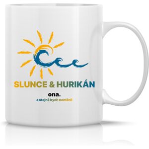 Giftela SLUNCE & HURICANE - klasický biely keramický hrnček 300 ml Giftela SLUNCE & HURICANE - klasický biely keramický hrnček 300 ml