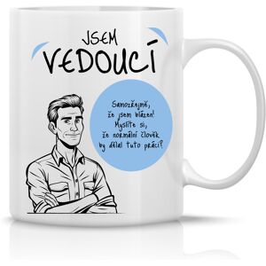 Giftela I AM THE LEADER (MALE) - klasický biely keramický hrnček 300 ml Giftela I AM THE LEADER (MALE) - klasický biely keramický hrnček 300 ml