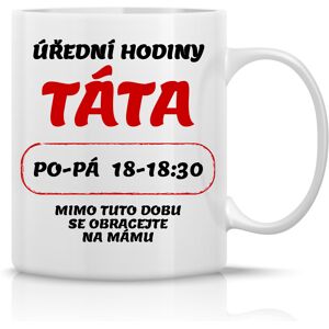 Giftela Otcove ranné hodiny - klasický biely keramický hrnček 300 ml Giftela Otcove ranné hodiny - klasický biely keramický hrnček 300 ml