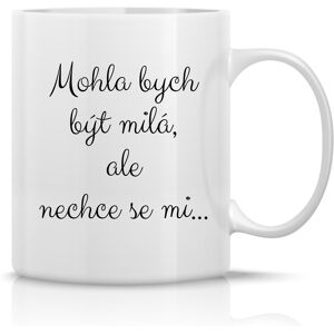 Giftela MOHOL BY som byť milý, ale nechcem... - klasický biely keramický hrnček 300 ml Giftela MOHOL BY som byť milý, ale nechcem... - klasický biely keramický hrnček 300 ml