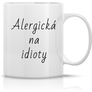 Giftela ALERGIC TO IDIOTS - klasický biely keramický hrnček 300 ml Giftela ALERGIC TO IDIOTS - klasický biely keramický hrnček 300 ml