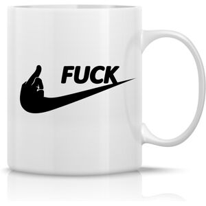 Giftela FUCK - klasický biely keramický hrnček 300 ml Giftela FUCK - klasický biely keramický hrnček 300 ml