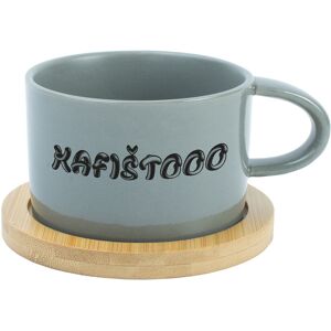 Giftela KAFIŠTOOO - sivý hrnček makarón 200 ml Giftela KAFIŠTOOO - sivý hrnček makarón 200 ml