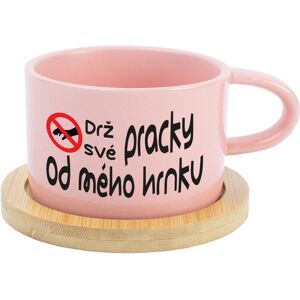 Giftela HOLD YOBS BY MY BREAD - ružový hrnček s makrónkou 200 ml Giftela HOLD YOBS BY MY BREAD - ružový hrnček s makrónkou 200 ml