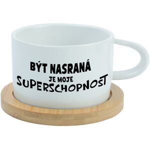 Giftela Byť naštvaný je moja nadprirodzená vlastnosť - biely hrnček s makrónkou 200 ml Giftela Byť naštvaný je moja nadprirodzená vlastnosť - biely hrnček s makrónkou 200 ml