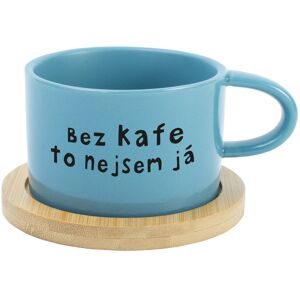 Giftela BEZ KÁVY TO NIE SOM JA - modrý hrnček s makrónkou 200 ml Giftela BEZ KÁVY TO NIE SOM JA - modrý hrnček s makrónkou 200 ml