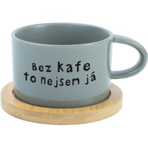 Giftela BEZ KÁVY TO NIE SOM JA - sivý hrnček makrónka 200 ml Giftela BEZ KÁVY TO NIE SOM JA - sivý hrnček makrónka 200 ml