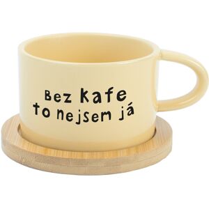 Giftela BEZ KÁVY TO NIE SOM JA - žltý hrnček makrónka 200 ml Giftela BEZ KÁVY TO NIE SOM JA - žltý hrnček makrónka 200 ml