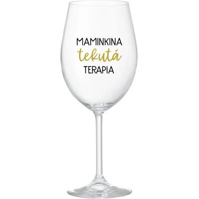Giftela Tekutá terapia pre mamy - priehľadný pohár na víno 350 ml Giftela Tekutá terapia pre mamy - priehľadný pohár na víno 350 ml