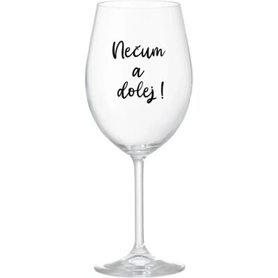 Giftela NEPOHĽADÁVAJTE A NEPOKLADÁTE! - priehľadný pohár na víno 350 ml Giftela NEPOHĽADÁVAJTE A NEPOKLADÁTE! - priehľadný pohár na víno 350 ml