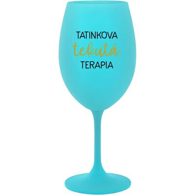 Giftela TATINEKOVA TISSUE THERAPY - tyrkysový pohár na víno 350 ml Giftela TATINEKOVA TISSUE THERAPY - tyrkysový pohár na víno 350 ml
