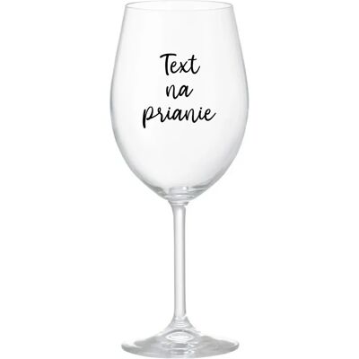 Giftela PRINTING TEXT - priehľadný pohár na víno 350 ml Giftela PRINTING TEXT - priehľadný pohár na víno 350 ml