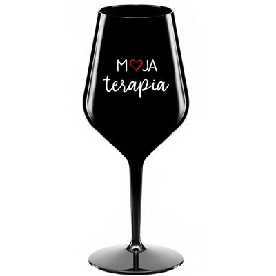 Giftela MOJA TERAPIA - čierny nerozbitný pohár na víno 470 ml Giftela MOJA TERAPIA - čierny nerozbitný pohár na víno 470 ml
