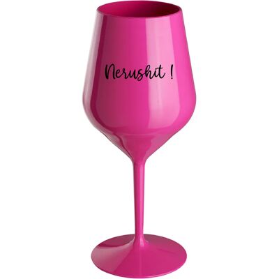 Giftela NERUSHIT! - ružový nerozbitný pohár na víno 470 ml Giftela NERUSHIT! - ružový nerozbitný pohár na víno 470 ml