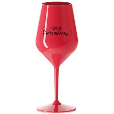 Giftela DON'T BREAK! - červený nerozbitný pohár na víno 470 ml Giftela DON'T BREAK! - červený nerozbitný pohár na víno 470 ml
