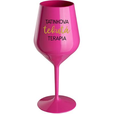 Giftela TATINEKOVA TISSUE THERAPY - ružový nerozbitný pohár na víno 470 ml Giftela TATINEKOVA TISSUE THERAPY - ružový nerozbitný pohár na víno 470 ml