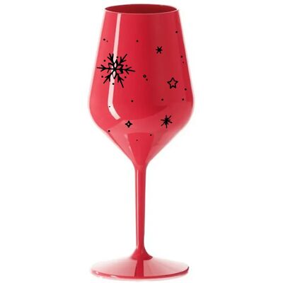 Giftela ZIMĚNKA - červený nerozbitný pohár na víno 470 ml Giftela ZIMĚNKA - červený nerozbitný pohár na víno 470 ml