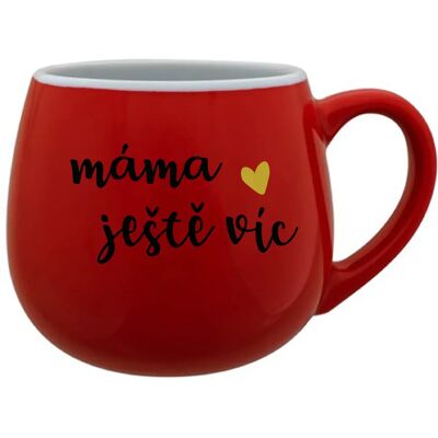 Giftela MAMA MORE - červený keramický hrnček 300 ml Giftela MAMA MORE - červený keramický hrnček 300 ml