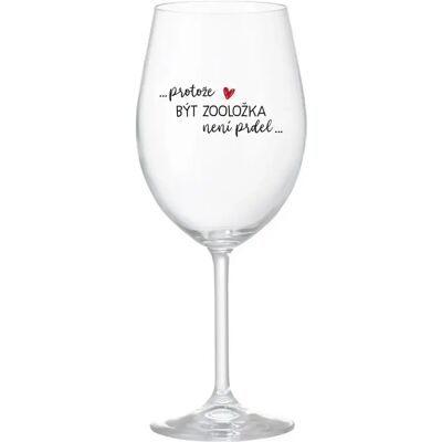 Giftela BECAUSE BE BOTTLE IS NOT A PRELIMINARY - číry pohár na víno 350 ml Giftela BECAUSE BE BOTTLE IS NOT A PRELIMINARY - číry pohár na víno 350 ml