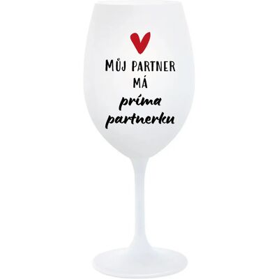 Giftela MY PARTNER MÁ PRIMA PARTNERA - pohár na biele víno 350 ml Giftela MY PARTNER MÁ PRIMA PARTNERA - pohár na biele víno 350 ml