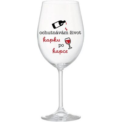 Giftela I TASTE LIFE CAP BY CAP - číry pohár na víno 350 ml Giftela I TASTE LIFE CAP BY CAP - číry pohár na víno 350 ml