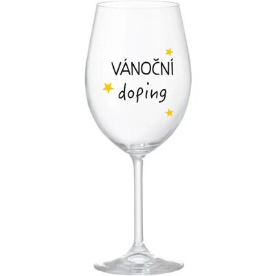 Giftela Vianočný pohár - číry pohár na víno 350 ml Giftela Vianočný pohár - číry pohár na víno 350 ml