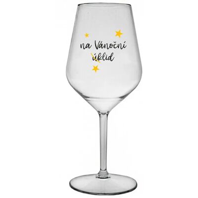 Giftela NA Vianočné čistenie - číry nerozbitný pohár na víno 470 ml Giftela NA Vianočné čistenie - číry nerozbitný pohár na víno 470 ml