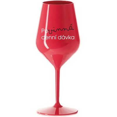 Giftela MUST HAVE DENNÝ DARČEK - červený nerozbitný pohár na víno 470 ml Giftela MUST HAVE DENNÝ DARČEK - červený nerozbitný pohár na víno 470 ml