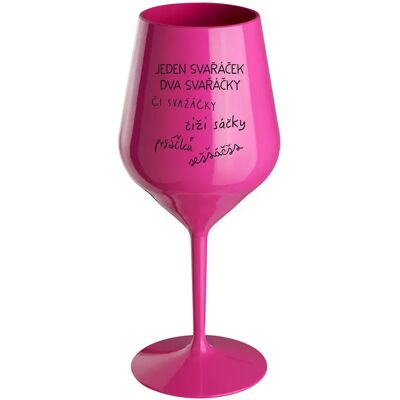 Giftela SVAŘÁČEK - ružový nerozbitný pohár na víno 470 ml Giftela SVAŘÁČEK - ružový nerozbitný pohár na víno 470 ml