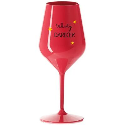 Giftela DARČEK - červený nerozbitný pohár na víno 470 ml Giftela DARČEK - červený nerozbitný pohár na víno 470 ml