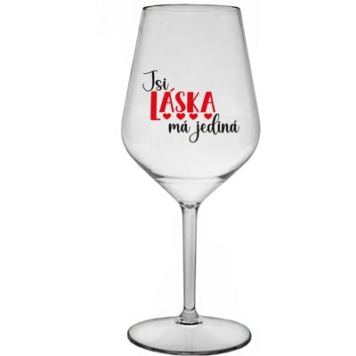 Giftela YOU ARE MY LOVE - číry nerozbitný pohár na víno 470 ml Giftela YOU ARE MY LOVE - číry nerozbitný pohár na víno 470 ml