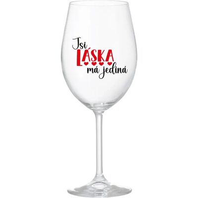 Giftela YOU ARE MY LOVE - číry pohár na víno 350 ml Giftela YOU ARE MY LOVE - číry pohár na víno 350 ml
