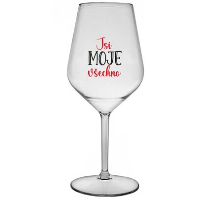 Giftela YOU ARE MY EVERYTHING - číry nerozbitný pohár na víno 470 ml Giftela YOU ARE MY EVERYTHING - číry nerozbitný pohár na víno 470 ml