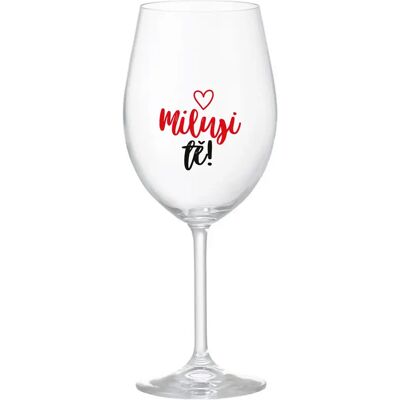 Giftela I LOVE YOU! (HEART) - číry pohár na víno 350 ml Giftela I LOVE YOU! (HEART) - číry pohár na víno 350 ml