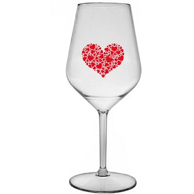 Giftela HEART - číry nerozbitný pohár na víno 470 ml Giftela HEART - číry nerozbitný pohár na víno 470 ml