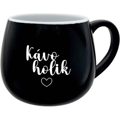Giftela KÁVOHOLIK - čierny keramický hrnček 300 ml Giftela KÁVOHOLIK - čierny keramický hrnček 300 ml