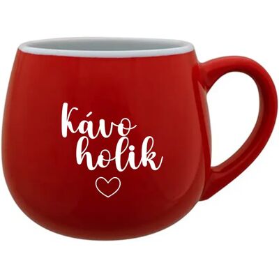 Giftela KÁVOHOLIK - červený keramický hrnček 300 ml Giftela KÁVOHOLIK - červený keramický hrnček 300 ml