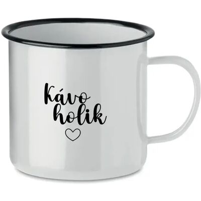 Giftela KÁVA HOLIC - biela plechovka 350 ml Giftela KÁVA HOLIC - biela plechovka 350 ml