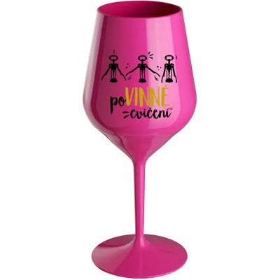 Giftela VYŽADOVANÉ TRIEDY - ružový nerozbitný pohár na víno 470 ml Giftela VYŽADOVANÉ TRIEDY - ružový nerozbitný pohár na víno 470 ml