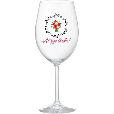 Giftela LET LOVE LIVE! - číry pohár na víno 350 ml Giftela LET LOVE LIVE! - číry pohár na víno 350 ml