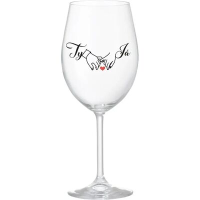 Giftela YOU AND ME (svadba) - číry pohár na víno 350 ml Giftela YOU AND ME (svadba) - číry pohár na víno 350 ml
